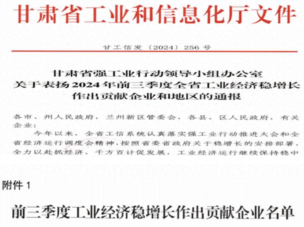 高台县人民政府及甘肃云昊科技等2户企业荣获省工信厅表彰!